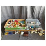 Vintage Dollhouse Furniture And Miniature Accessor