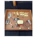 Vintage Dollhouse Furniture And Miniature Accessor