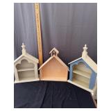 Vintage Miniature Wooden Church Shadow Box Display