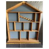 Vintage Wooden Dollhouse Shadow Box Display Shelf