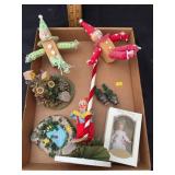 Vintage Clown Figures Miniature Garden Decor and P