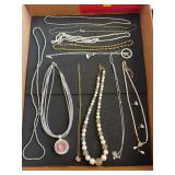 Assorted Fashion Necklaces and Pearl-Style Jewelry