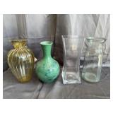 Assorted Glass and Ceramic Tabletop Vase Collectio