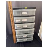 Rolling Plastic 6-Drawer Storage Cart Organizer Ch