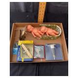 Vintage Kewpie Style Dolls Diecast Airplane And So