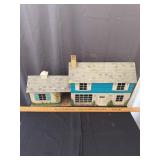 Vintage Louis Marx Tin Litho 2 Story Dollhouse