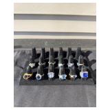 Twelve Piece Estate Costume Ring Collection Displa