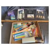 Assorted Craft Supplies Wood Carving Set and Paint