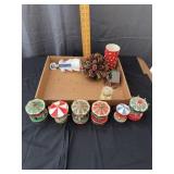 Vintage Holiday Carousel Ornaments and Nativity De
