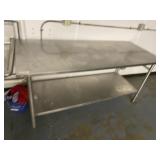 Stainless Steel Table 30' x 8' x 34' w/Shelf