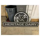 Heritage Dairy Sign 6'w x 32'h (single sided)