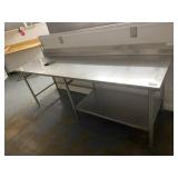 Stainless Steel Table w/waste Hole 8'x30'x34'