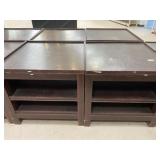 4 Wood Produce Tables 36' x 36' x 33.5'