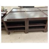 4 Wood Produce Tables 36' x 36' x 33.5'