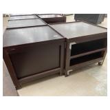 3 Wood Produce Tables 36' x 36' x 33.5'