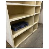 Large wood Shelving 7'1' x 7'4'H & Contents