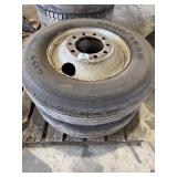 (2) 11R-24.5 Semi Tires