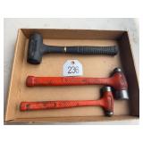 (2)MAC Dead Blow Hammers and Case IH Hammer