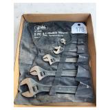 5 Pc JMAC Adjustable Wrenches
