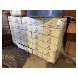 30 Drawer Bolt Bin w/Contents