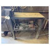 Work Bench w/Vice and Shelf Contents