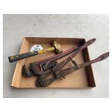 Brass Hammer, Pipe Wrench, Bolt Cutter