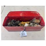 Red Tool Box w/Misc Hardware