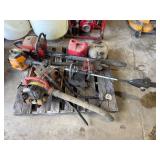 Pallet Misc Chain Saws, Parts and Gas Cans