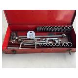 MAC Tool Box w/2 Socket Sets, Ratchet, Spinner Wre