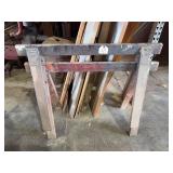 Saw Horses, Lot of Wood, Ladder