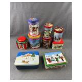Holiday Collectible Advertising Tins Lot