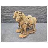 Antique German Double Horse Pull Toy
