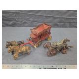 Antique Cast Iron Circus Wagon & Horse Teams