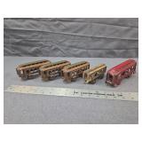 Antique Cast Iron Toy Train & Trolley Lot