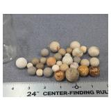 Antique Clay & Stone Toy Marbles Collection