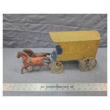Antique Tin Lithograph Horse Wagon Toy