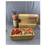 Vintage Tinkertoy Grad No 167 Set with Boxes