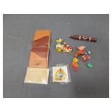 Assorted Collectibles Lot: Wallet, Stickers, Toys