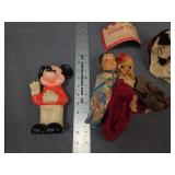 Mickey Mouse Figure & Sheram Puppets Lot