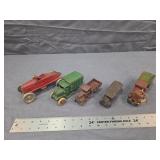 Cast Iron Toy Trucks Racer & Bus Collection