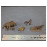 Antique Cast Iron Animal Figurines Lot