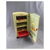 Vintage Pressed Steel Toy Refrigerator