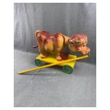 1950s Aladdin Cassie The Cow Pull Toy