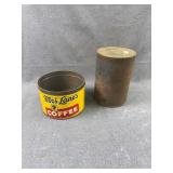 Mrs. Lane's Coffee Tin & Metal Canister Lot