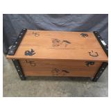 Midcentury Cowboy Themed Toy Chest