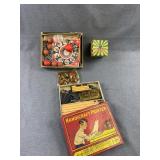 Vintage Toy Lot: Gyroscope, Jacks, Printer Set