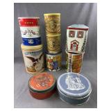 Lithographed Metal Advertising Tins Collection
