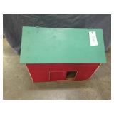 Rustic Wooden Toy Barn with Hinged Roof