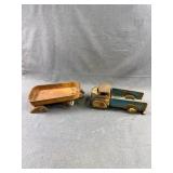 Antique Pressed Steel Toy Ice Truck & Trailer