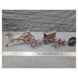 Antique Cast Iron Horse Drawn Ice Wagon